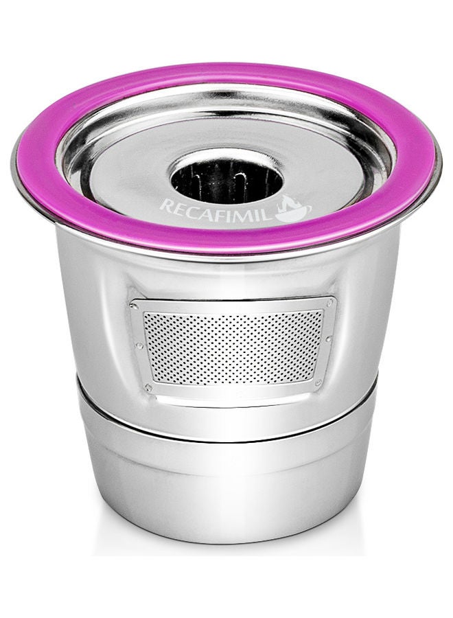 Stainless Steel Fillable Reusable Coffee Capsule Cup Filter Silver - Image 1