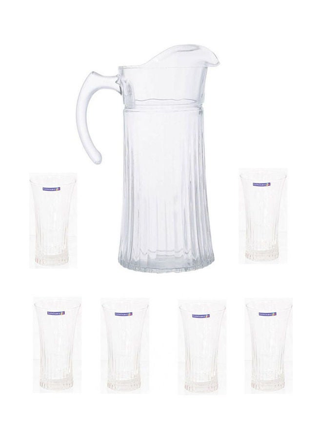 Luminarc Highball Cup Set With Jug 7 Pieces Clear - Image 1