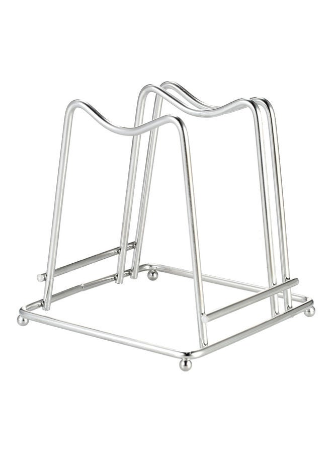 Stainless Steel Cutting Board Holder Silver 13.0x12.5x12.5cm  - Image 1