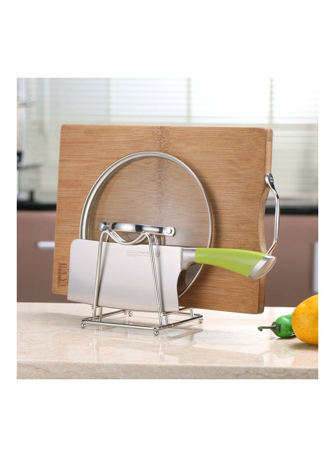 Stainless Steel Cutting Board Holder Silver 13.0x12.5x12.5cm  - Image 2