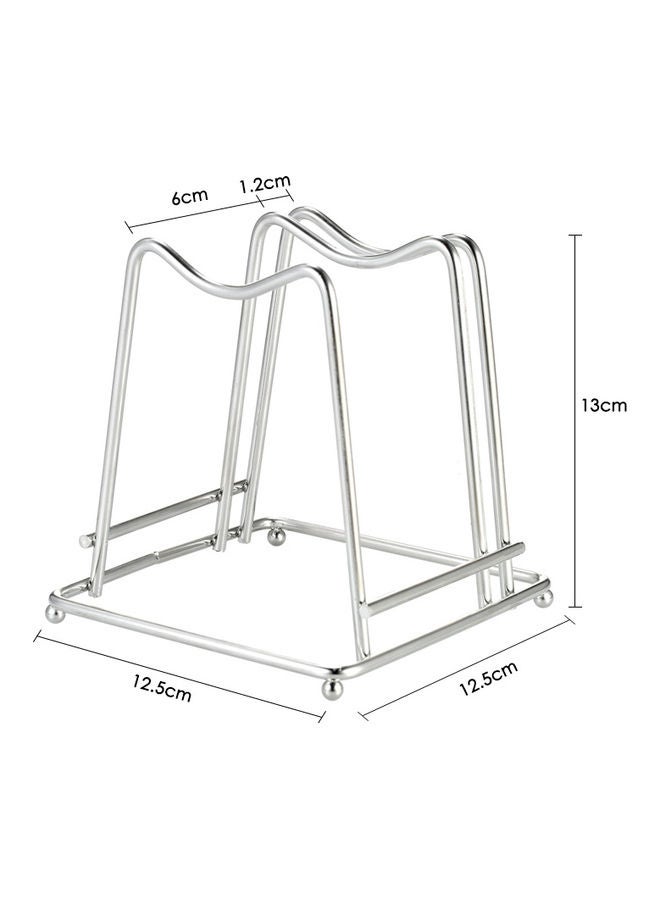 Stainless Steel Cutting Board Holder Silver 13.0x12.5x12.5cm  - Image 4