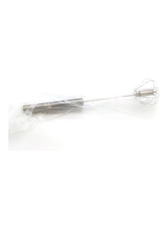 Semi-Automatic Egg Beater Stainless Steel Mixing Tool Milk Cream Butter Whisk Mixer Kitchen Tool Silver - Image 2