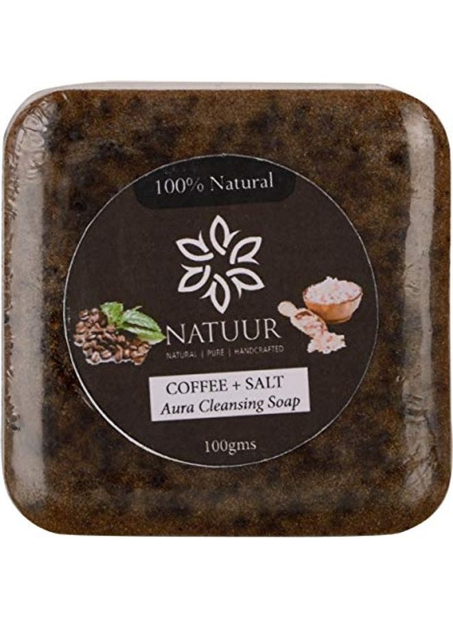 NATUUR Coffee And Salt Aura Cleansing Soap Brown 100grams - Image 1