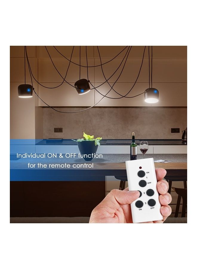 Remote Control Wireless Light Switch Plug White