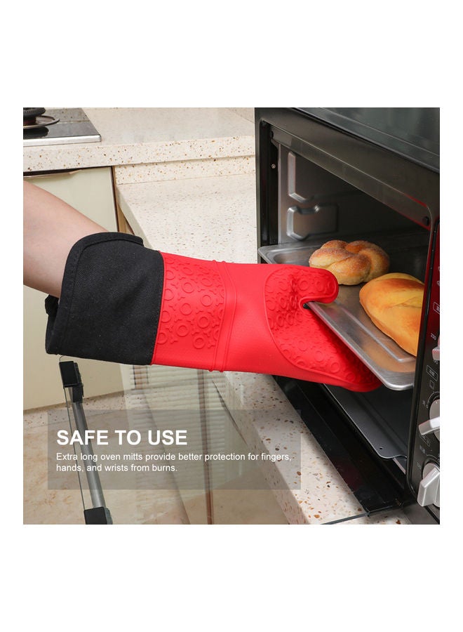 Microwave Silicone Glove For Baking Red/Black  - Image 3