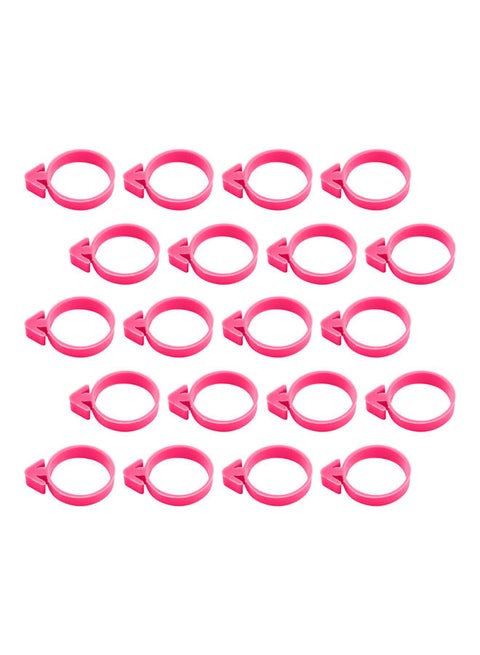 20-Piece Decoration Bag Ties Pink