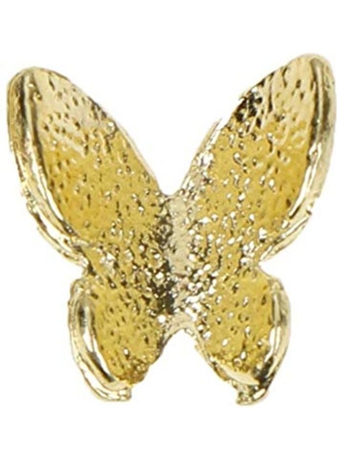 JHere 100-Piece Butterfly Nail Art Studs Gold - Image 4