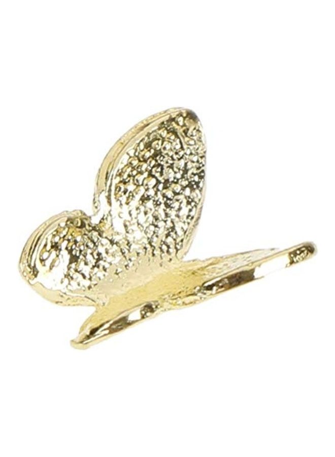 JHere 100-Piece Butterfly Nail Art Studs Gold - Image 5