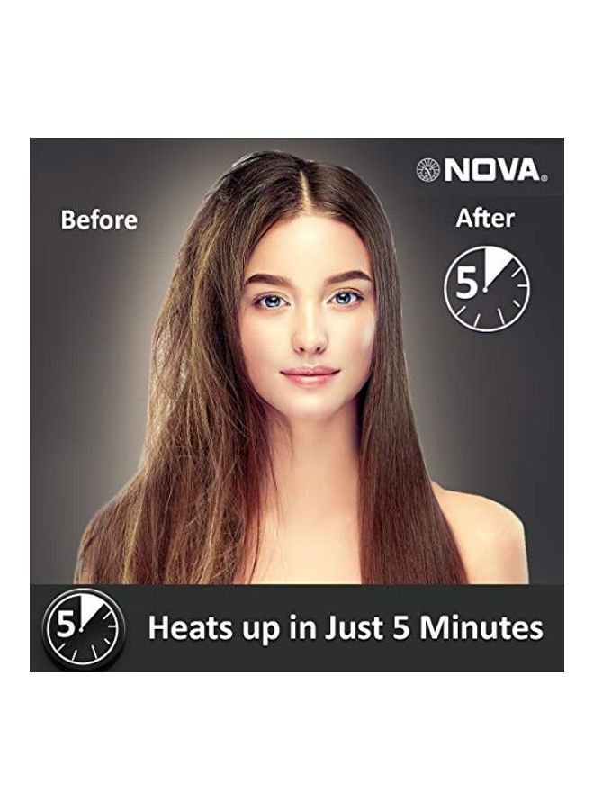 NOVA - Anti-Scald Hair Styling Brush Black/Rose Gold - Image 1