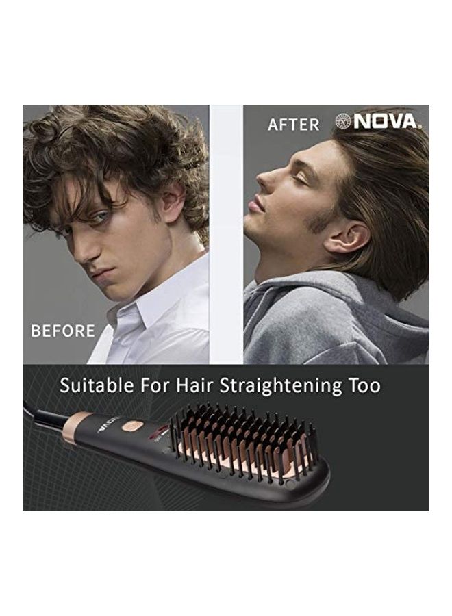 NOVA - Anti-Scald Hair Styling Brush Black/Rose Gold - Image 1