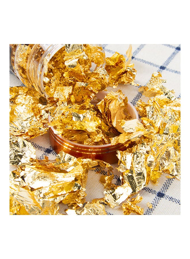 3-Bottle Flakes Foil Paper Cuisine Mousse Cake Baking Rose Gold/Gold/Silver  - Image 5