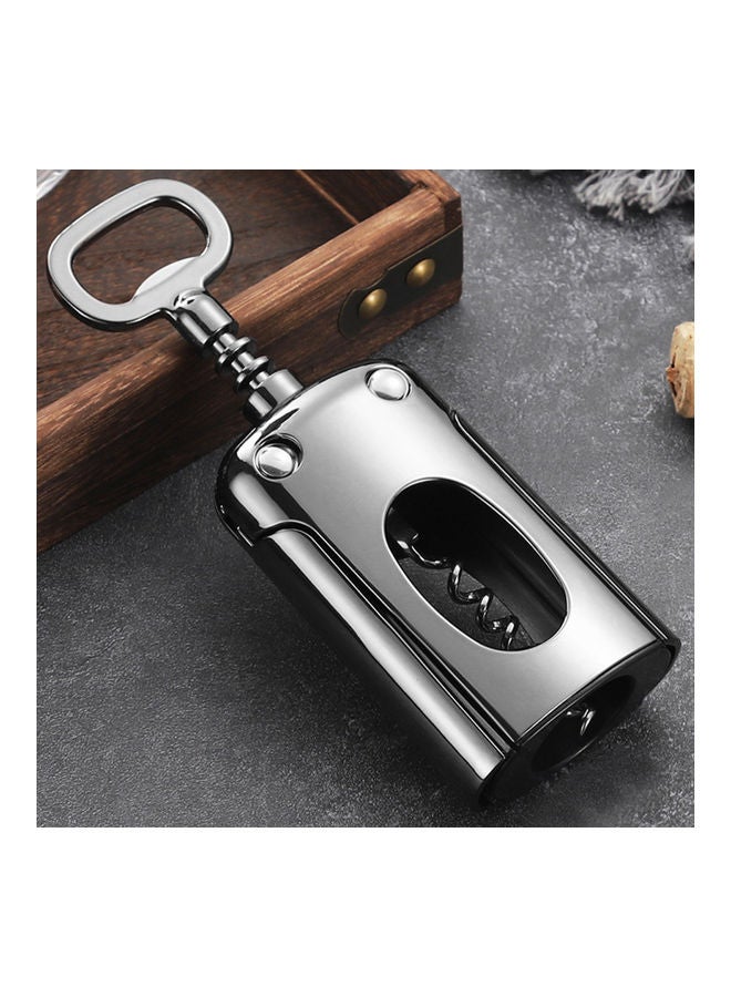 Wine Bottle Opener Multifunctional Polish Surface Alloy Easy-grip Corkscrews for Kitchen Black 18x6x5cm  - Image 3
