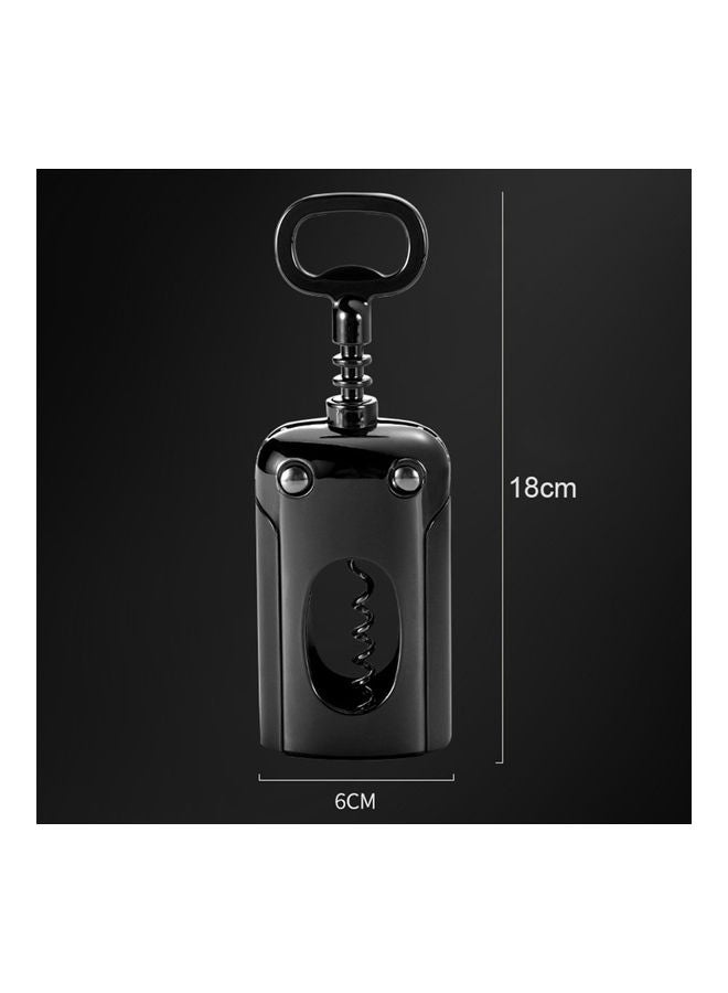 Wine Bottle Opener Multifunctional Polish Surface Alloy Easy-grip Corkscrews for Kitchen Black 18x6x5cm  - Image 5