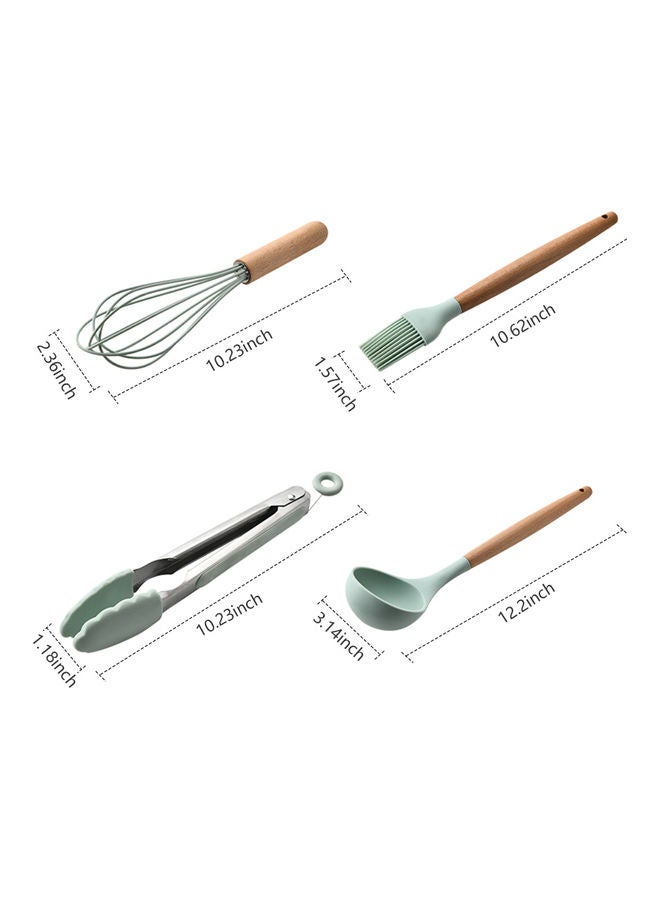 11-Piece Cooking Utensils Set Blue/Beige  - Image 2