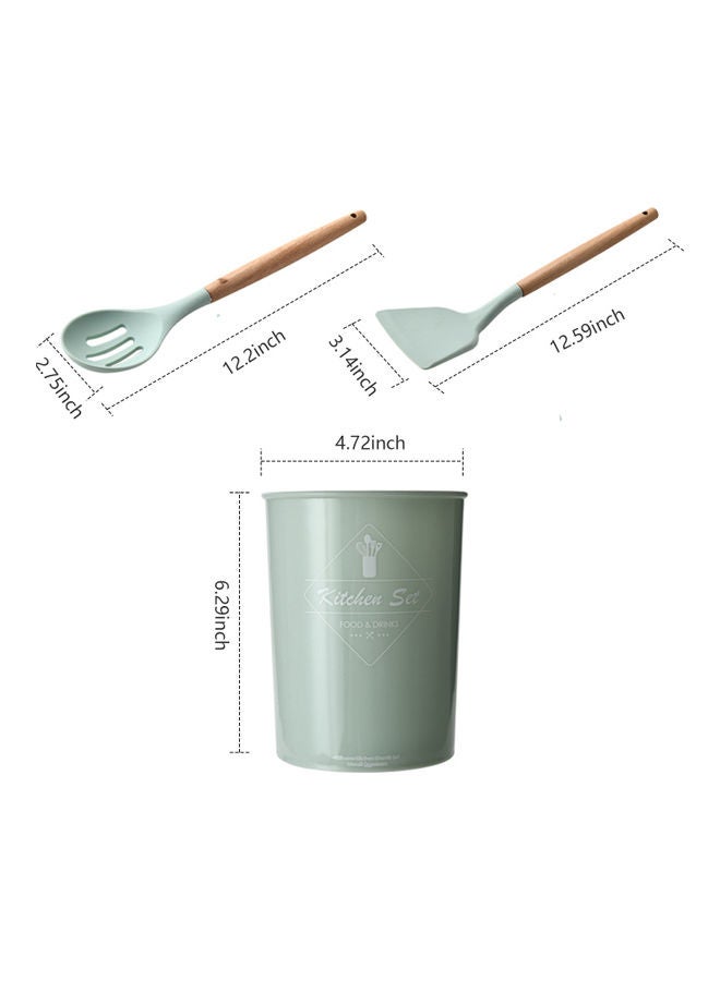 11-Piece Cooking Utensils Set Blue/Beige  - Image 4