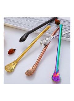 Generic Stainless Steel Straw Spoon Reusable Silver  - Image 4