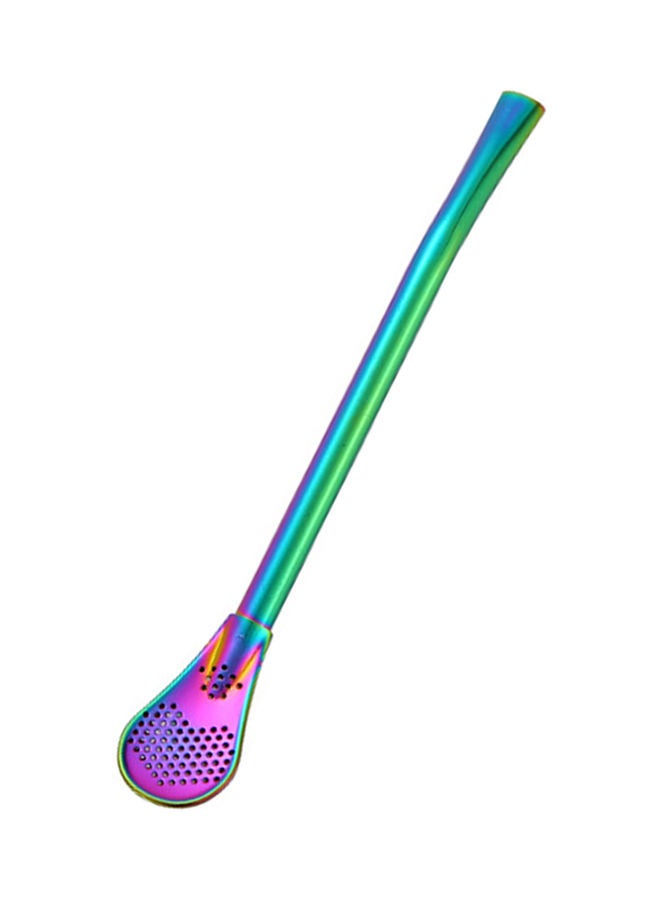 Stainless Steel Straw Spoon Reusable Multicolour - Image 1