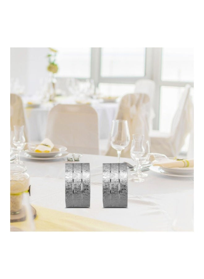 Napkin Ring Lightweight Wear-resistant Silver 5x5x3cm  - Image 2