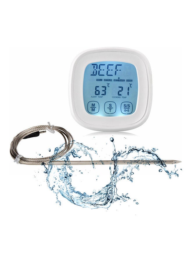 Digital Kitchen Thermometer With Probe White - Image 3