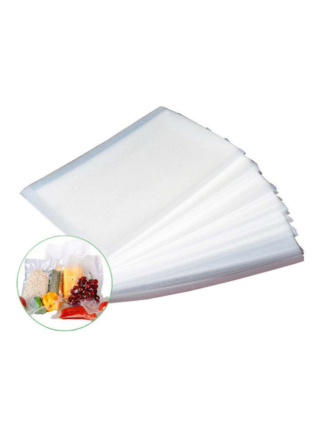 100-Piece Vacuum Sealer Bag Set Clear 25x20x5cm - Image 1