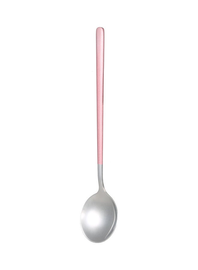 Stainless Steel Spoon Food Grade Silver/Pink  - Image 1