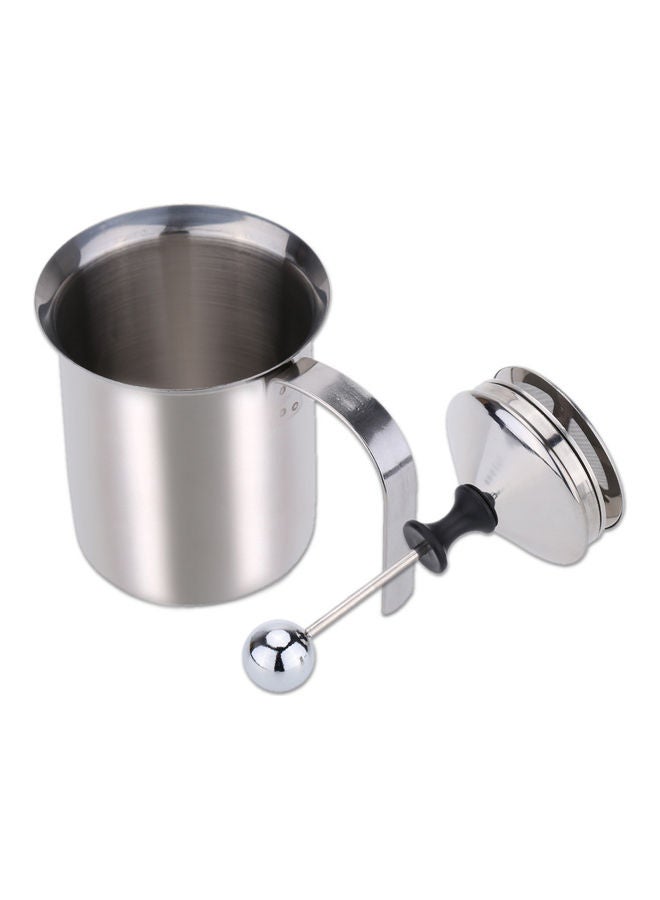 Generic - Double Mesh Milk Foamer Silver 17.0x13.0x9.3cm - Image 1