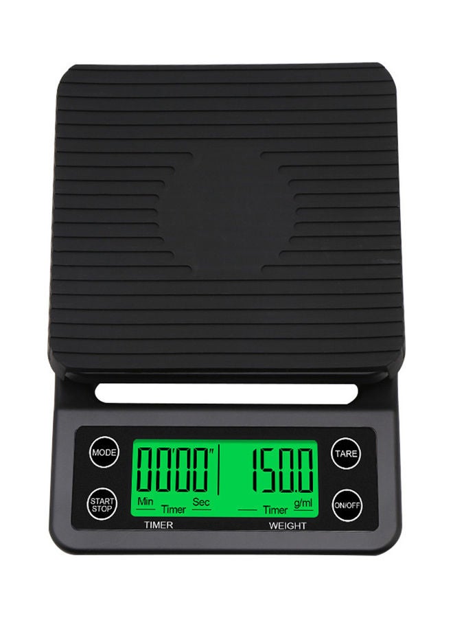 Accurate Electric Kitchen Scale With Timer Black 19.3x13.0x3.0cm - Image 1