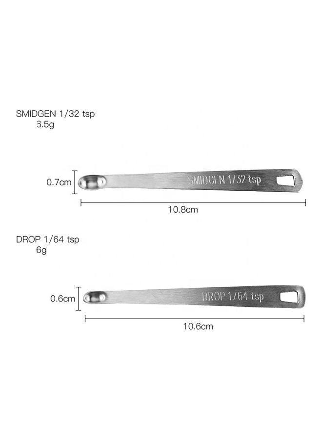 5-Piece Mini Measuring Spoon Set Stainless 13.0x4.0x3.0cm - Image 4
