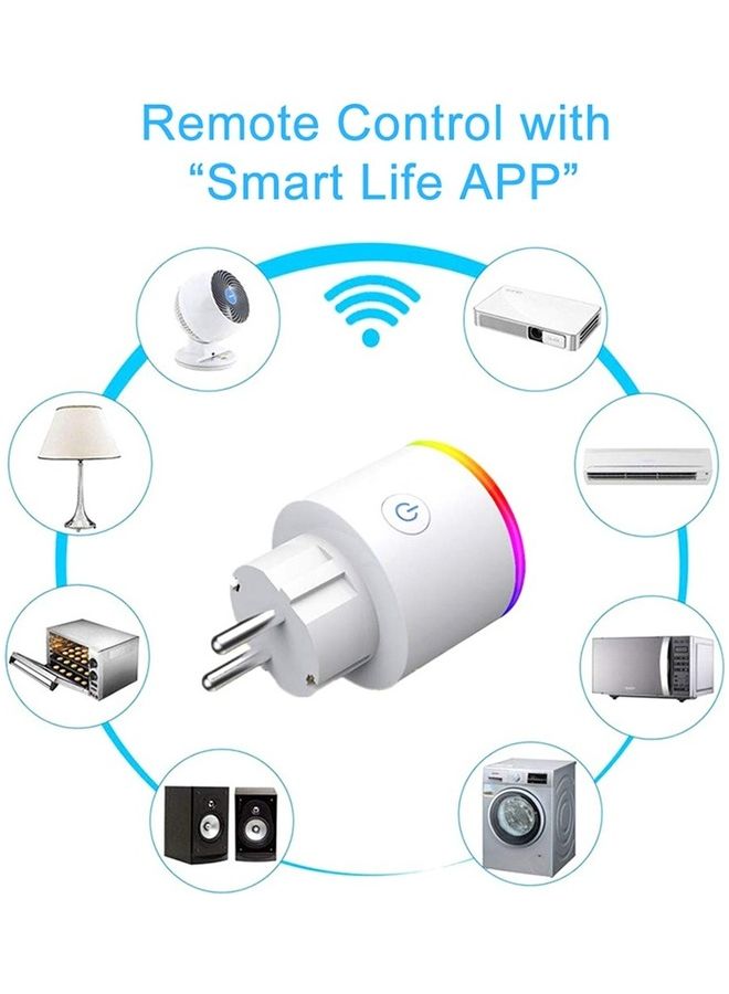 WiFi Compatible Socket with Smart Life App White - Image 3