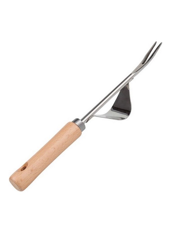 Generic - Soil Digging Tool with Wood Handle Silver - Image 1