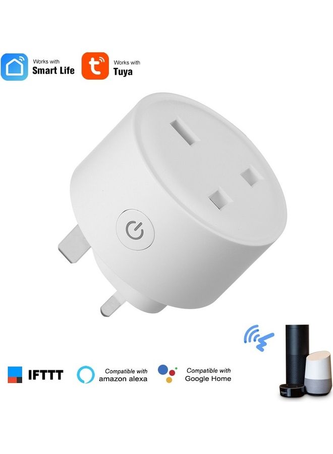 Mini Smart WiFi Socket With Remote Control Function White - Image 1