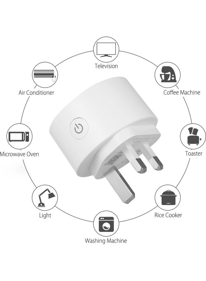 Mini Smart WiFi Socket With Remote Control Function White - Image 2