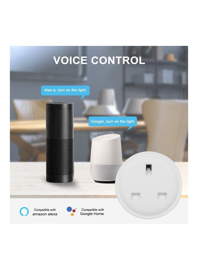 Mini Smart WiFi Socket With Remote Control Function White - Image 3