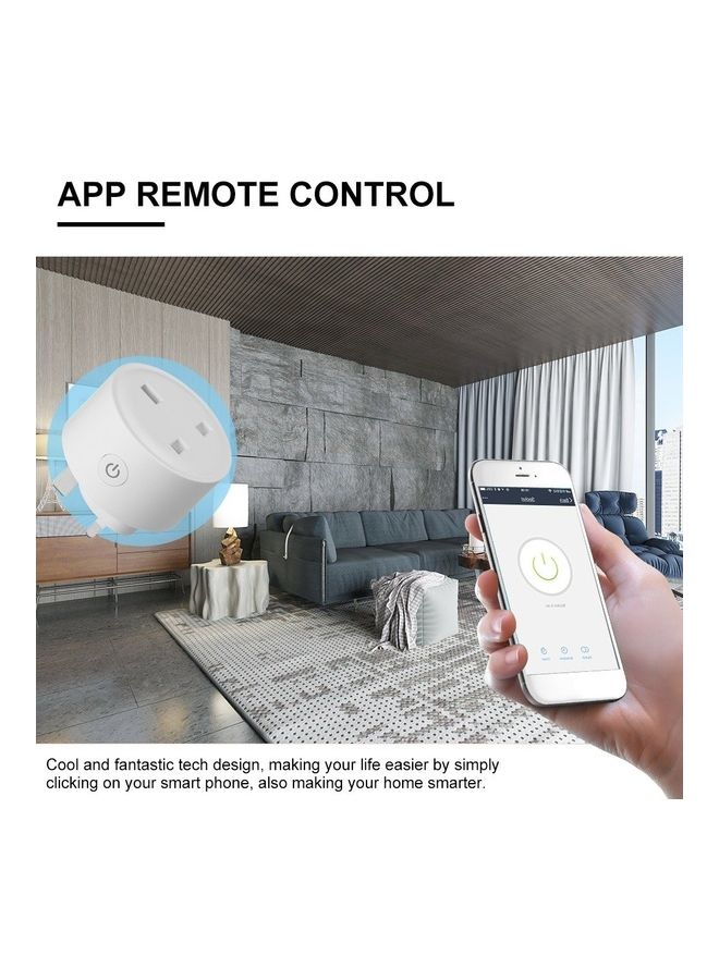 Mini Smart WiFi Socket With Remote Control Function White - Image 5