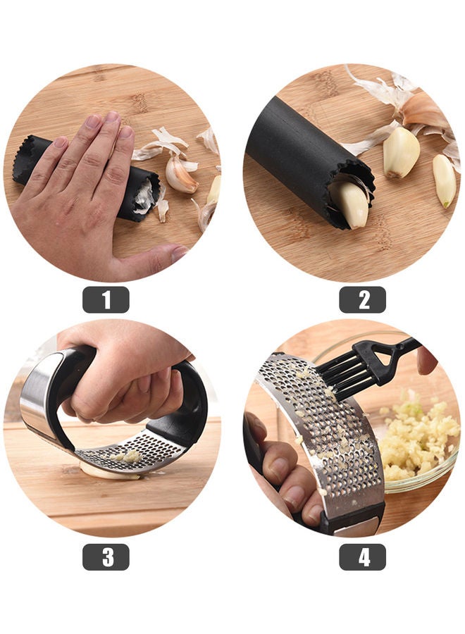 مكبس ثوم بمقبض. رمادي/فضي - Image 2