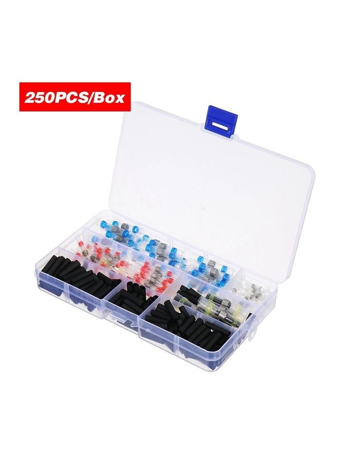 250-Piece Waterproof Wire Connectors Shrinkage With Storage Case Multicolour - Image 1