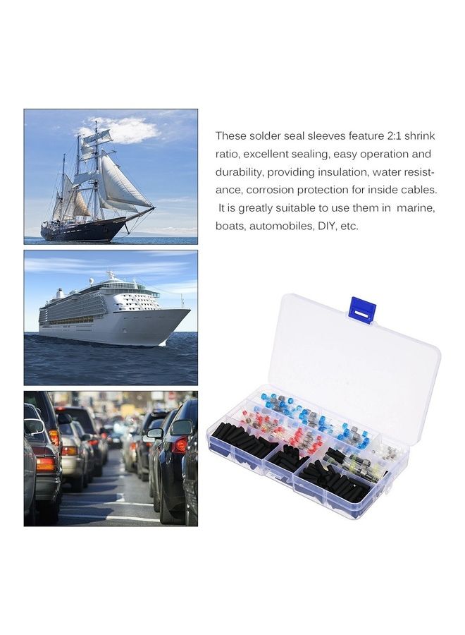 250-Piece Waterproof Wire Connectors Shrinkage With Storage Case Multicolour - Image 4