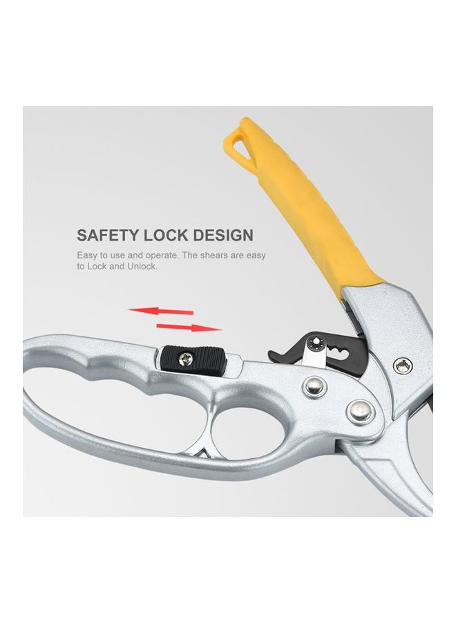 Generic Stainless Steel Pruning Shears with Safety Lock Silver  - Image 3