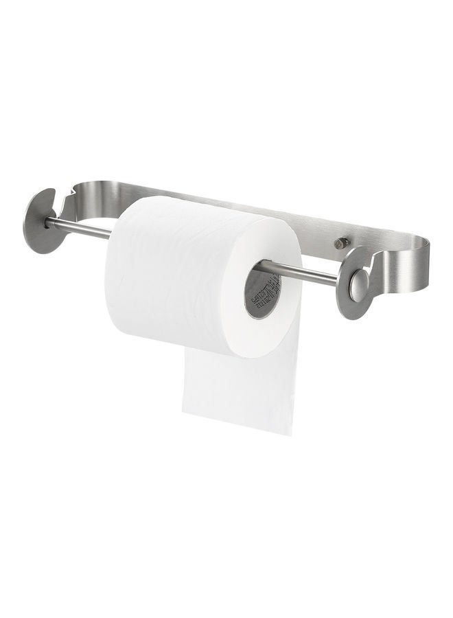 Wall Mount Horizontal Paper Towel Holder For Kitchen Silver 32.0x10.7x6.0cm  - Image 3
