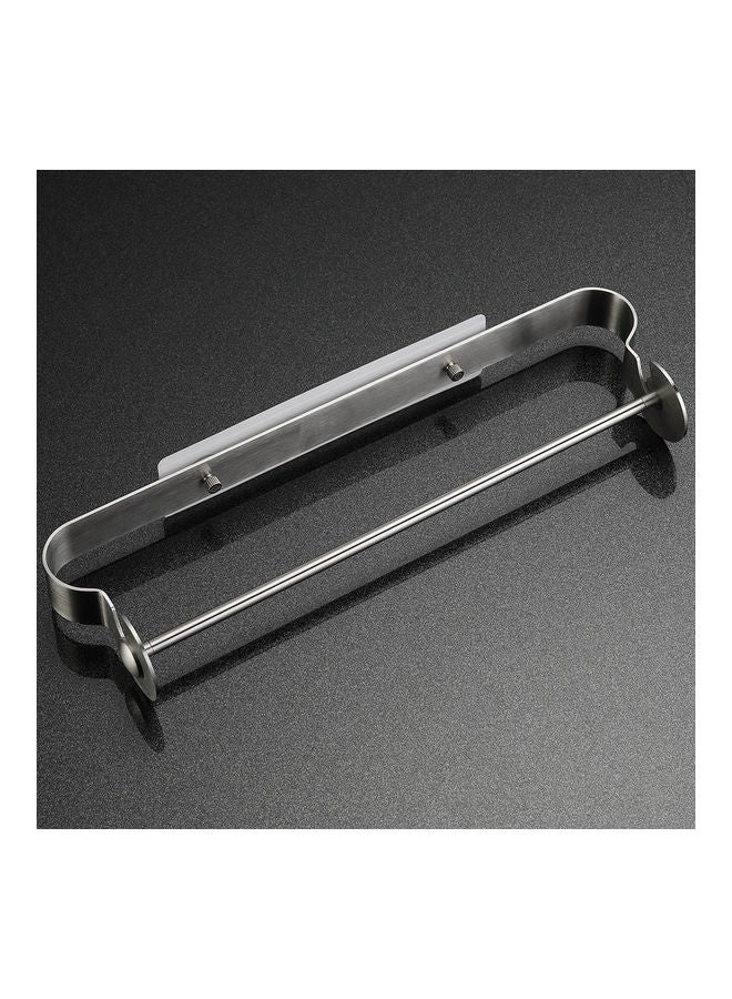 Wall Mount Horizontal Paper Towel Holder For Kitchen Silver 32.0x10.7x6.0cm  - Image 2