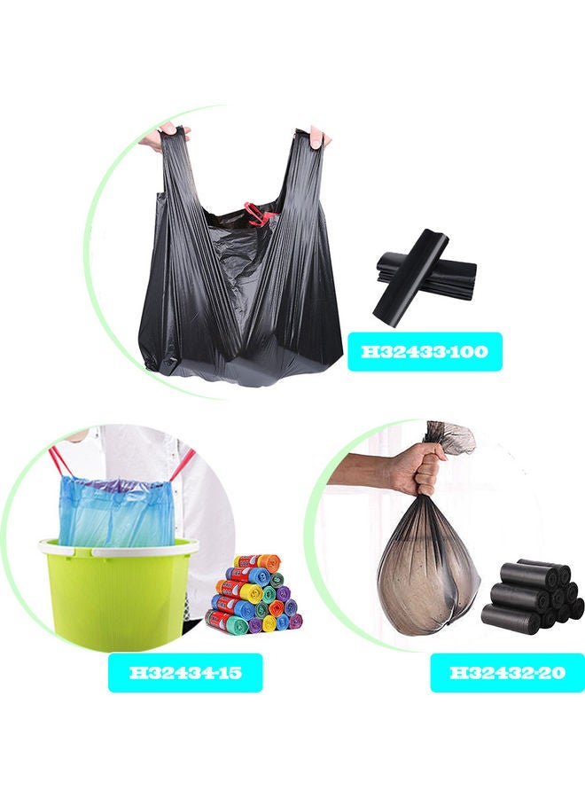 100-Piece Heavy Duty Garbage Bag Black 52.0x5.0x5.0cm - Image 3