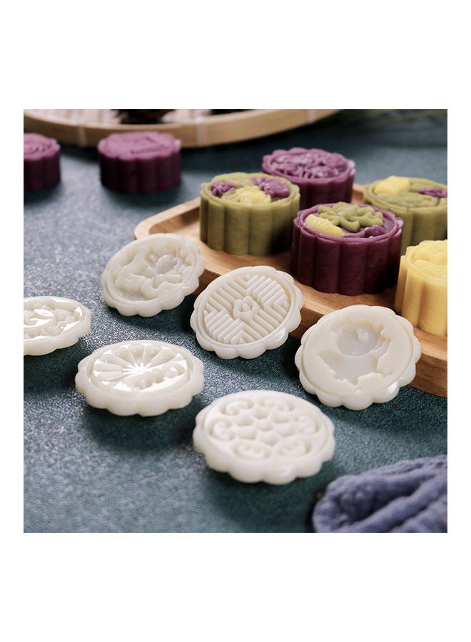 Non-Stick Eco-Friendly ABS Mooncake Mould White 14.0x5.0x5.0cm