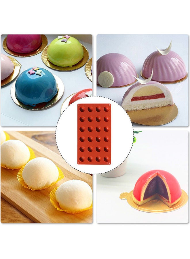 طقم قوالب من السيليكون ب24 فتحة ومُكون من 3 قطع بني 29.5x17.5x5.0سم - Image 2
