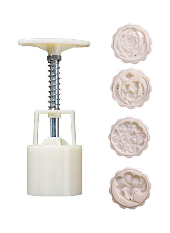 Eco-Friendly ABS Mooncake Mould With Accessories White 14.0x5.0x5.0cm - Image 1