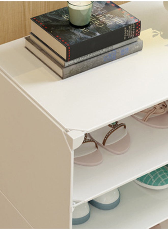 Maston Multi Steps Adjustable Plastic Shoe Organizer White 61 x 31 x 93cm - Image 3