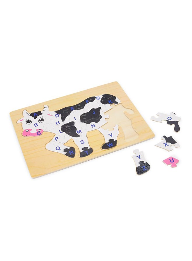 Wooden Cow Alphabet Jigsaw Puzzle - v1626671179/N31970725A_2