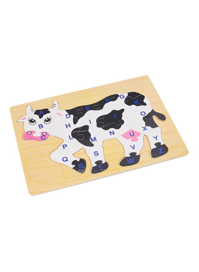 Wooden Cow Alphabet Jigsaw Puzzle - v1626671180/N31970725A_1