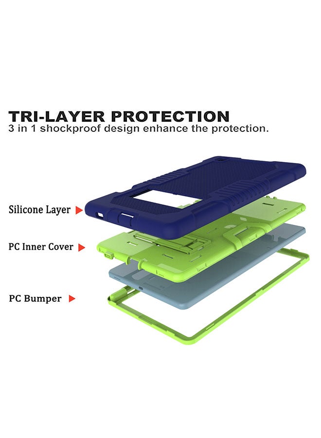 Rock Pow Protective Cover Case for Samsung Galaxy Tab S6 Lite 10.4 Inch 2020 Blue/Green - Image 5