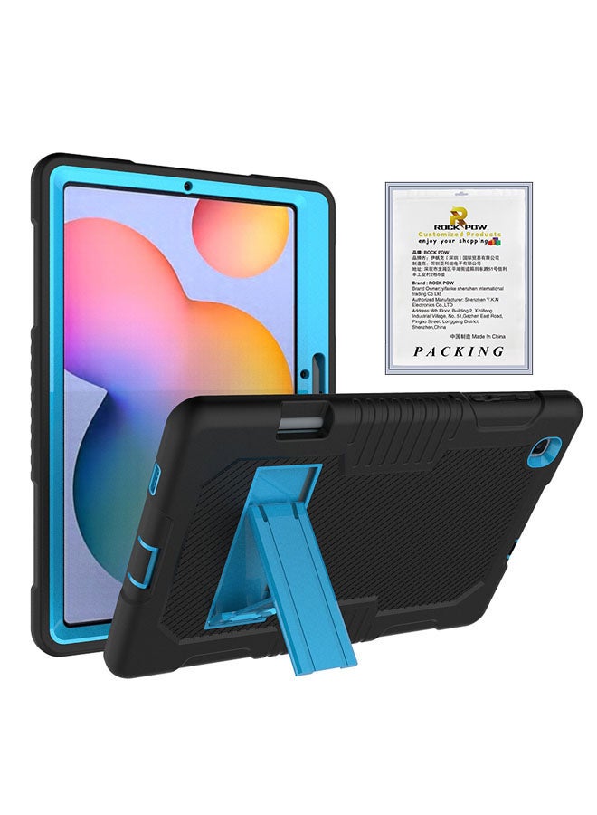 Rock Pow Protective Cover Case for Samsung Galaxy Tab S6 Lite 10.4 Inch 2020 Black/Blue - Image 1