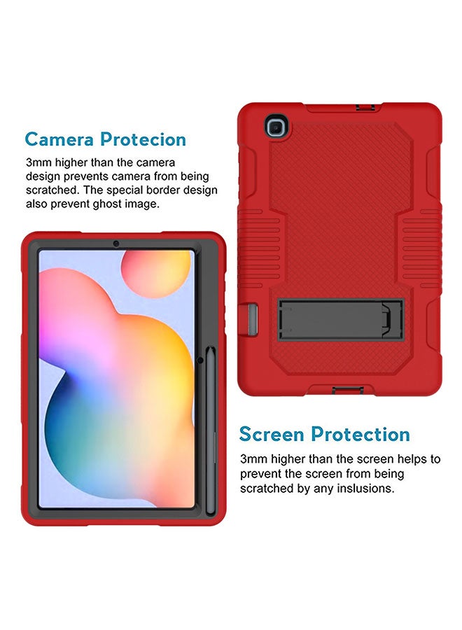 Rock Pow Protective Cover Case for Samsung Galaxy Tab S6 Lite 10.4 Inch 2020 Red/Black - Image 2